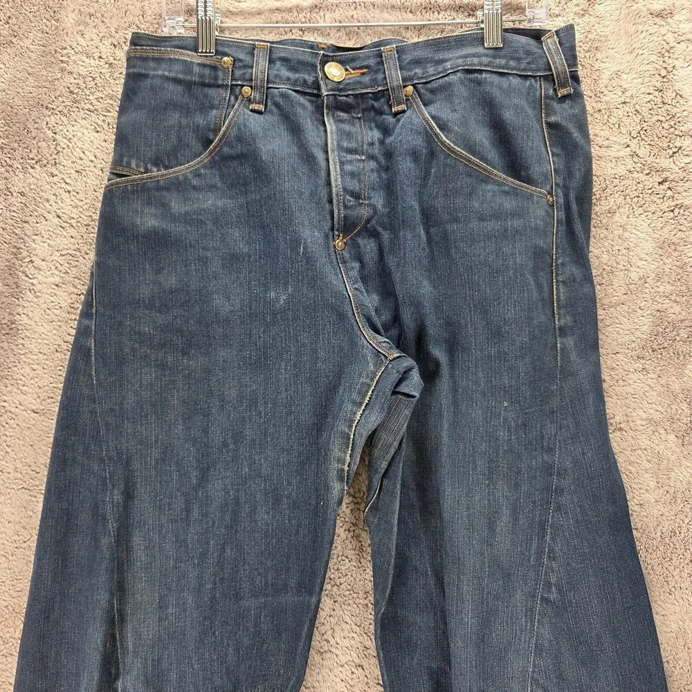 Vintage Levis Engineered Jeans Mens 32x34 Blue Twisted One Pocket Buckle Back